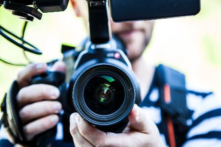 Close Up Of A Paparazzi Camera